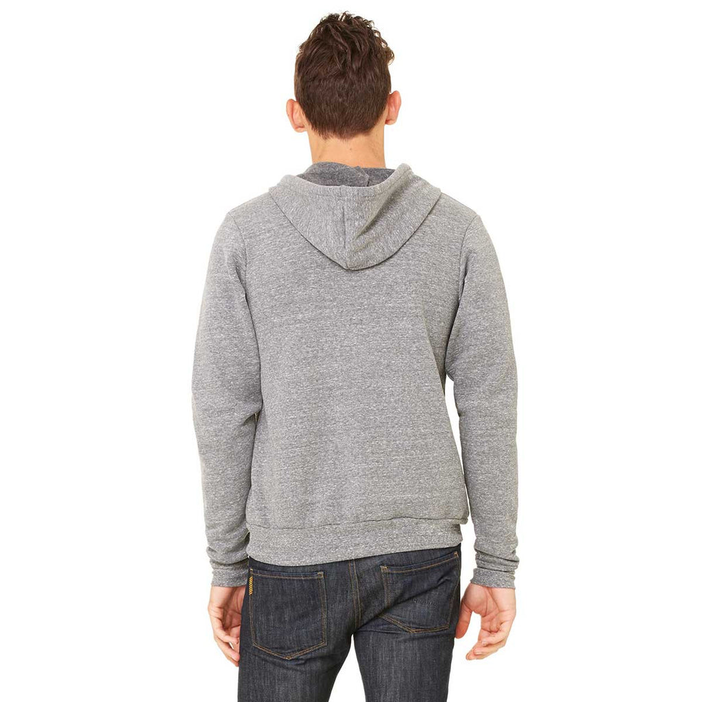 Bella + Canvas Unisex Grey Triblend Sponge Fleece Full-Zip Hoodie