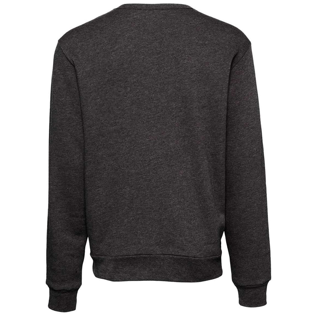 Bella + Canvas Unisex Dark Grey Heather Sponge Fleece Classic Crewneck Sweatshirt