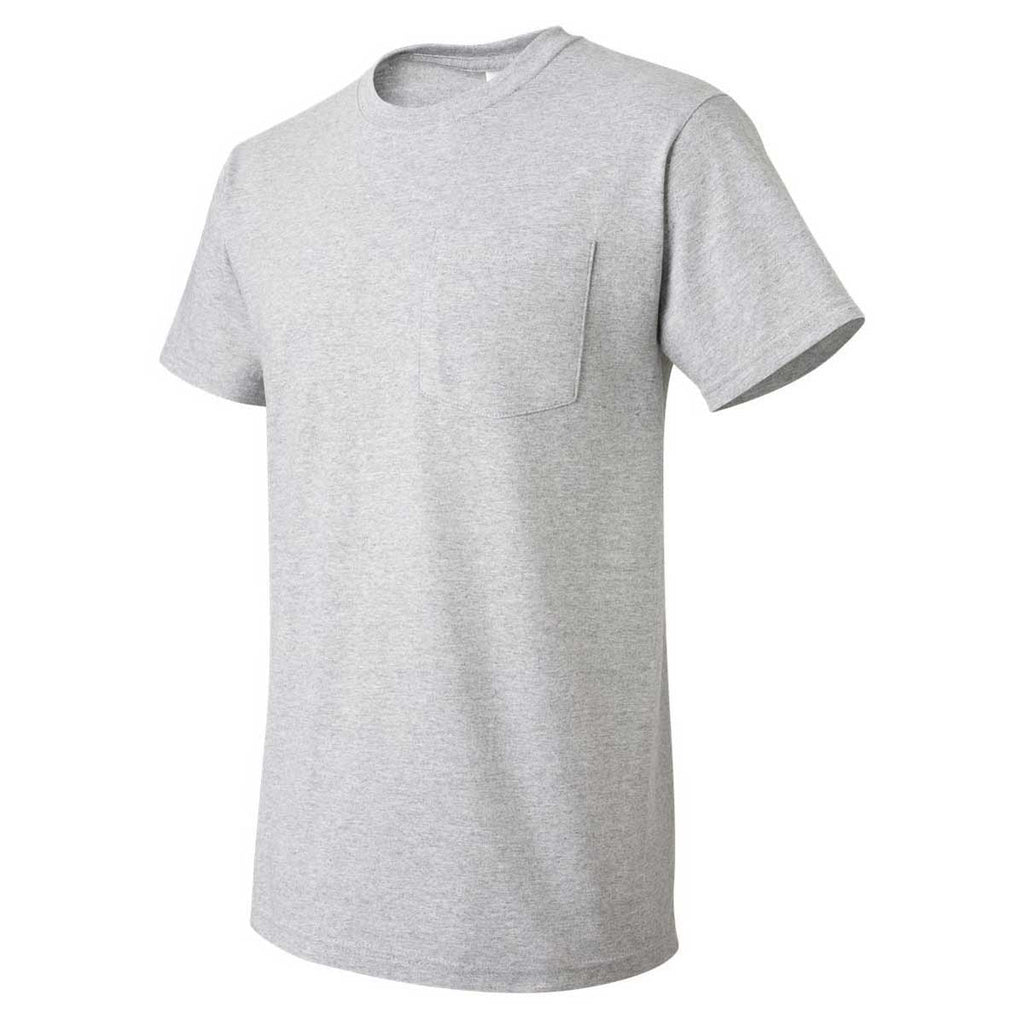 Fruit of the Loom Men's Athletic Heather HD Cotton T-Shirt with a Pocket