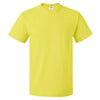 Fruit of the Loom Men's Neon Yellow HD Cotton Short Sleeve T-Shirt