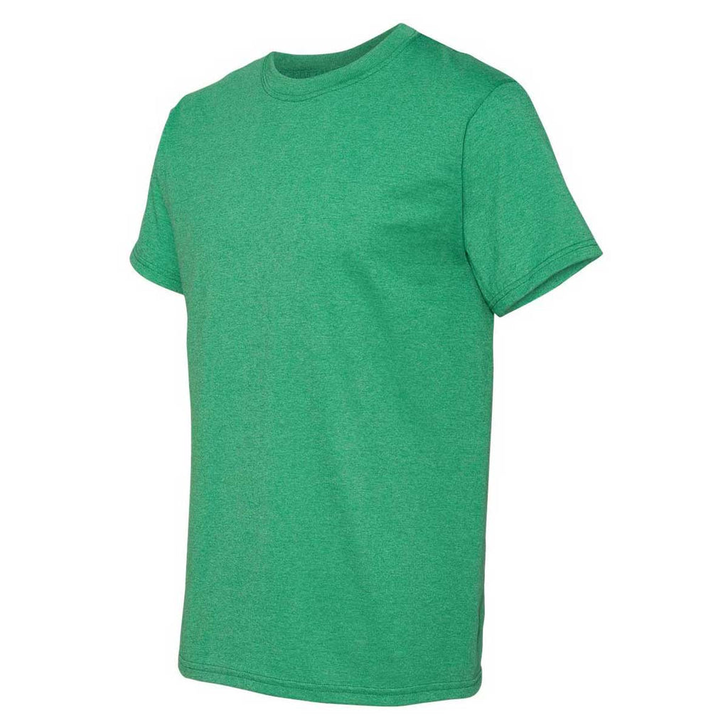 Fruit of the Loom Men's Retro Heather Green HD Cotton Short Sleeve T-Shirt