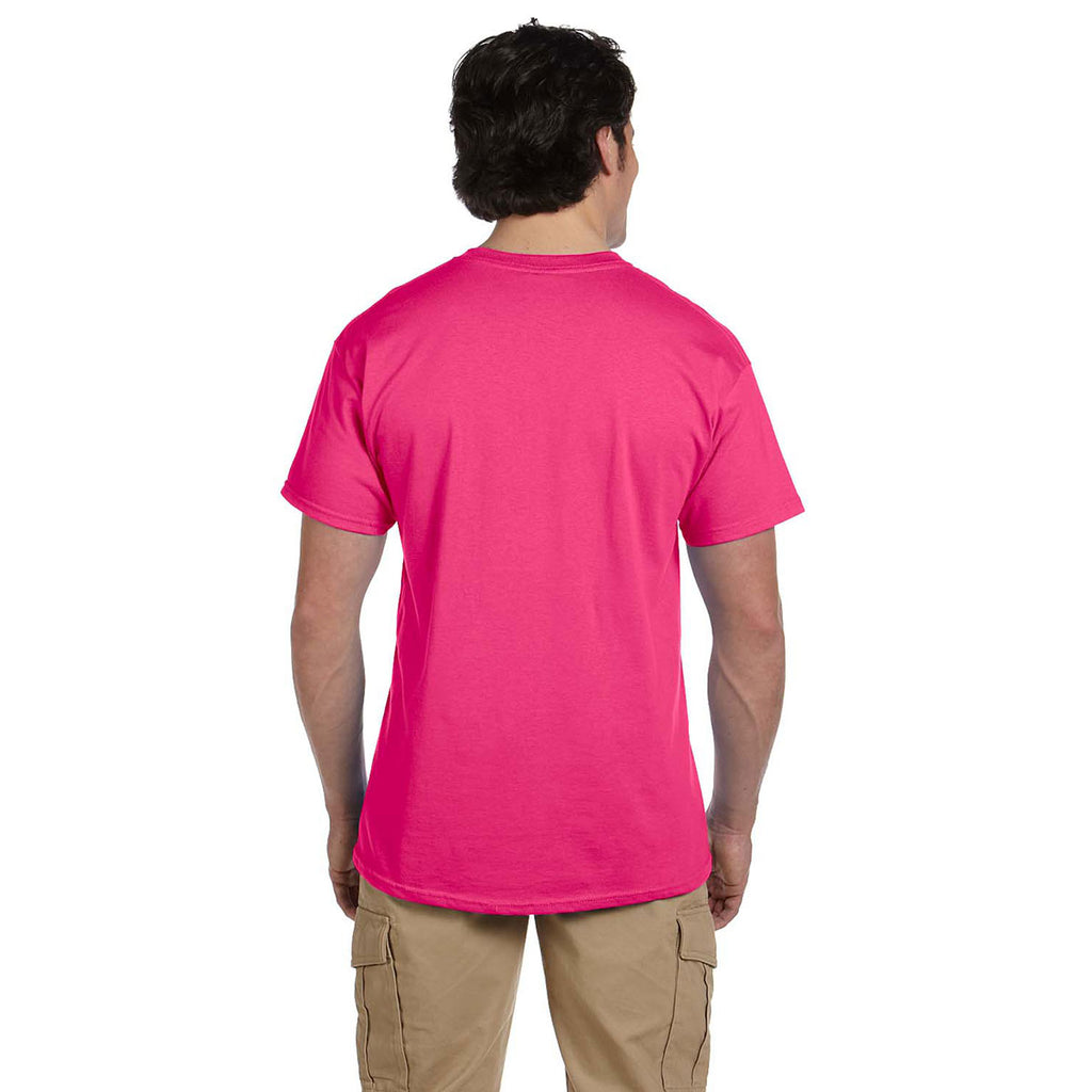 Fruit of the Loom Men's Cyber Pink 5 oz. HD Cotton T-Shirt