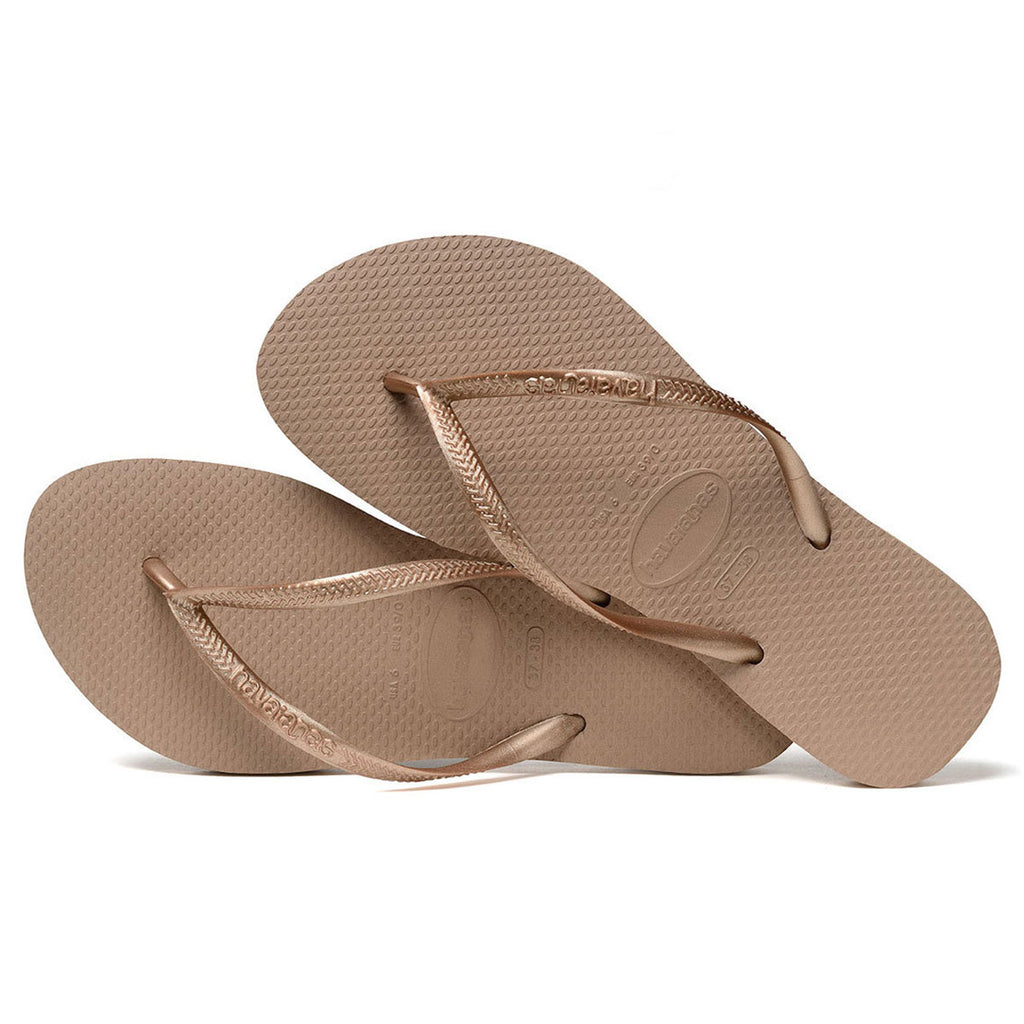 Havaianas Women's Rose Gold Slim Flip Flops