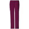 Cherokee Workwear Women's Wine Premium Core Stretch Mid-Rise Drawstring Cargo Pant