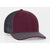 Pacific Headwear Maroon/Graphite Universal Fitted Trucker Mesh Cap