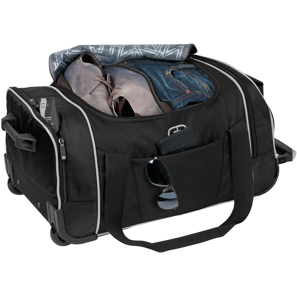 OGIO Black/Silver Hamblin 22 Wheeled Duffel