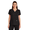 Grey's Anatomy Women's Black Mock Wrap Top