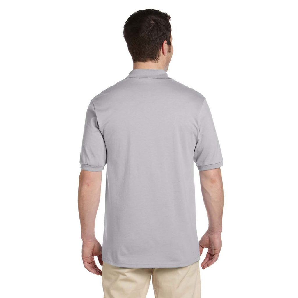 Jerzees Men's Silver 5.6 Oz. Spotshield Jersey Polo