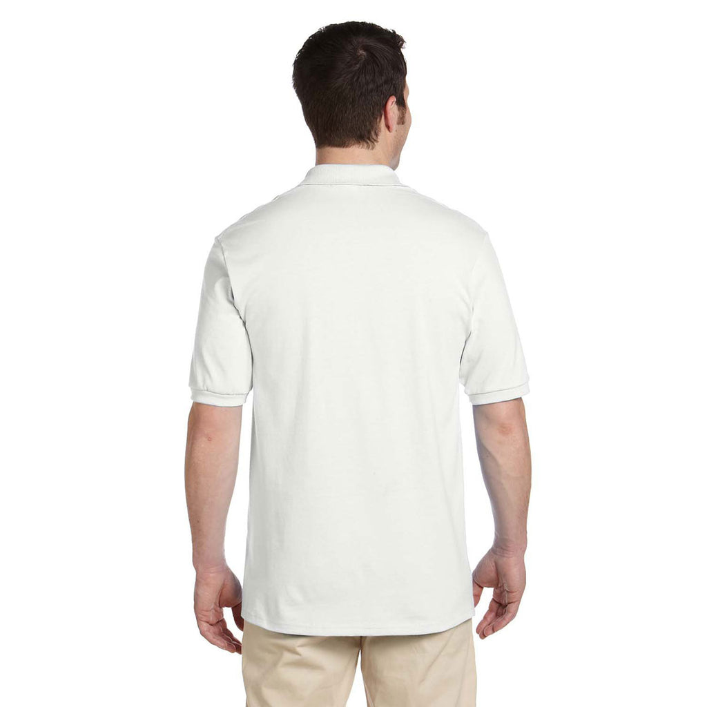 Jerzees Men's White 5.6 Oz. Spotshield Jersey Polo