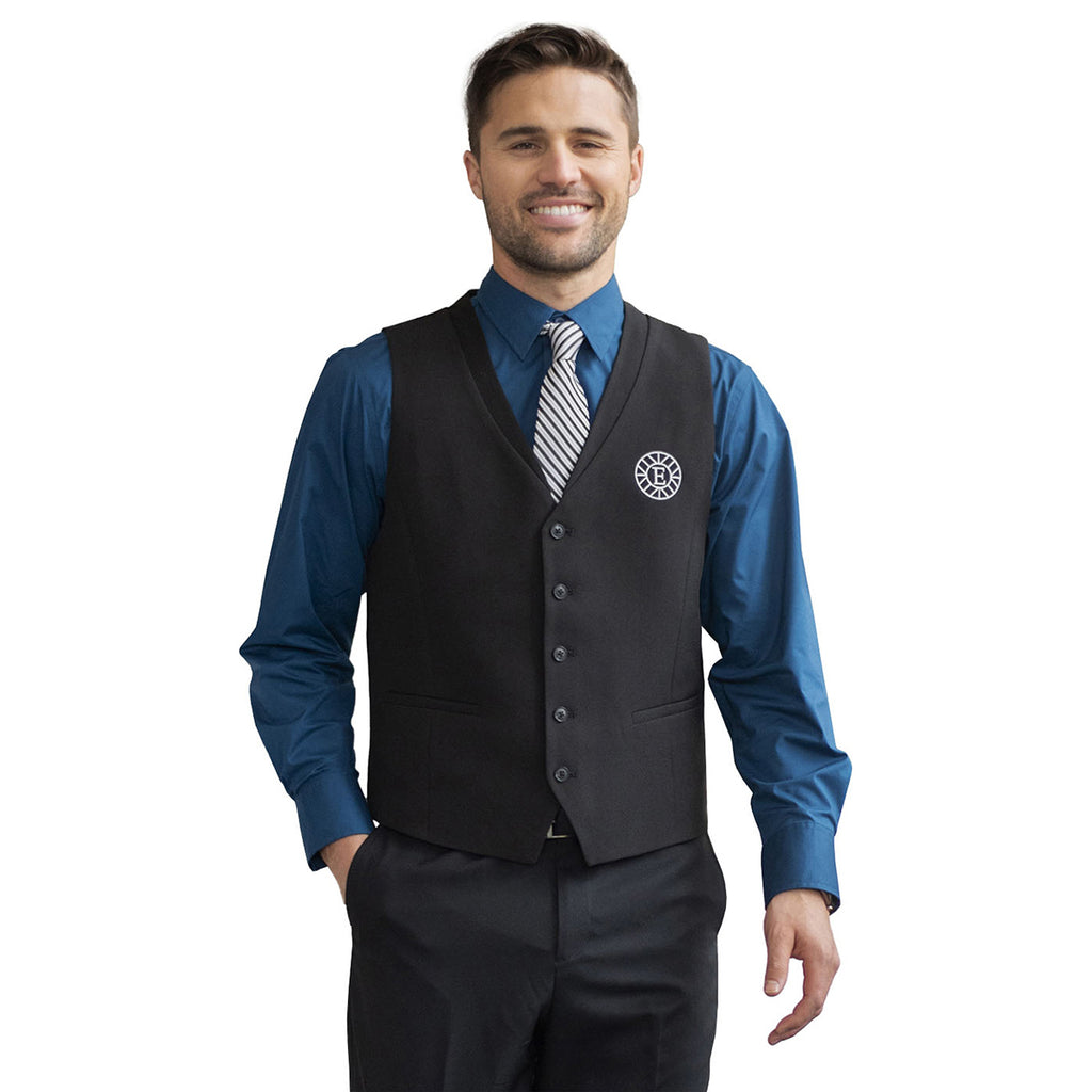 Edwards Men's Black Ottoman Trim Vest