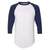 Augusta Sportswear Men's White/Navy Three-Quarter Raglan Sleeve Baseball Jersey