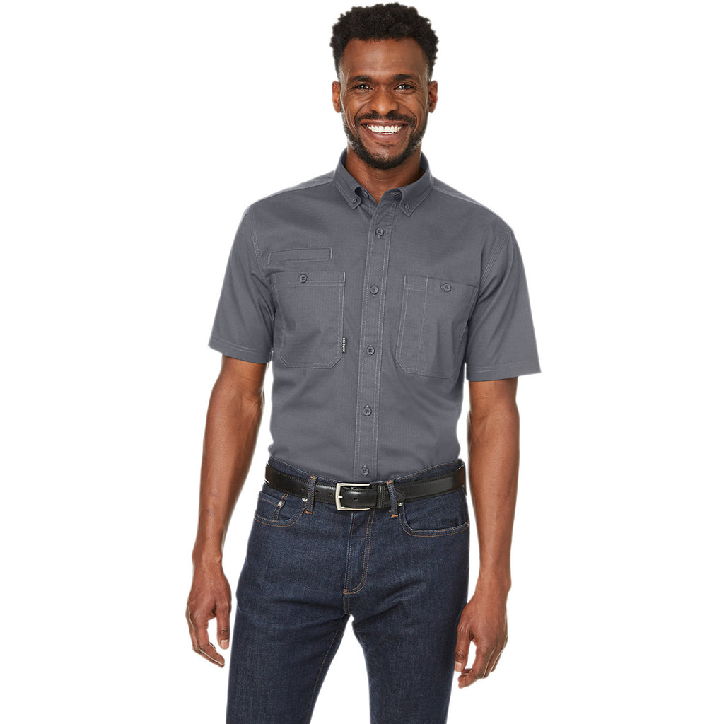 Dri Duck Men's Gunmetal Craftsman Ripstop Short-Sleeve Woven Shirt