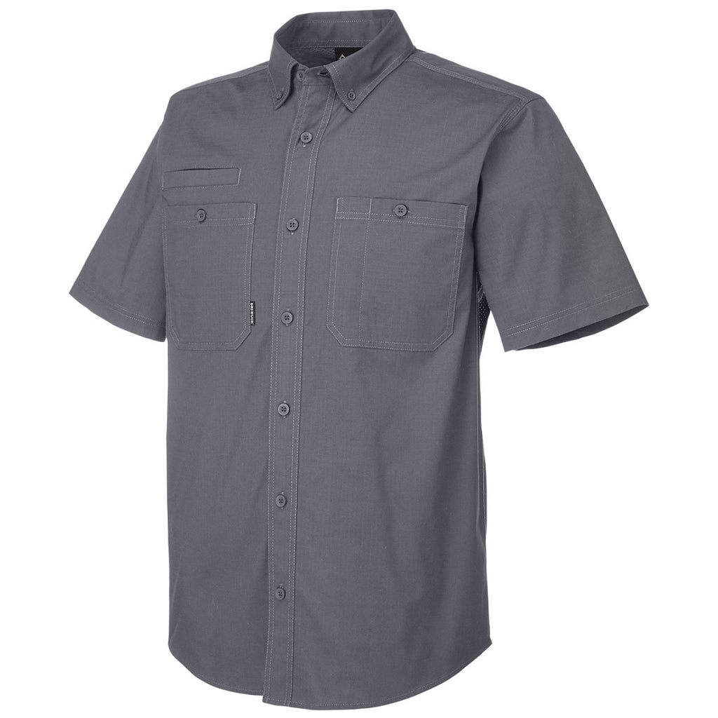 Dri Duck Men's Gunmetal Craftsman Ripstop Short-Sleeve Woven Shirt