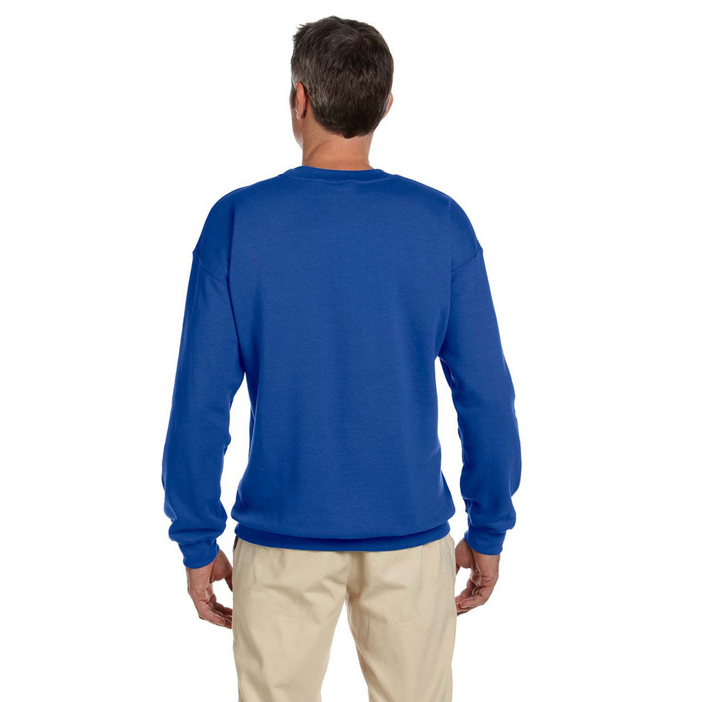 Jerzees Men's Royal 9.5 Oz. Super Sweats Nublend Fleece Crew