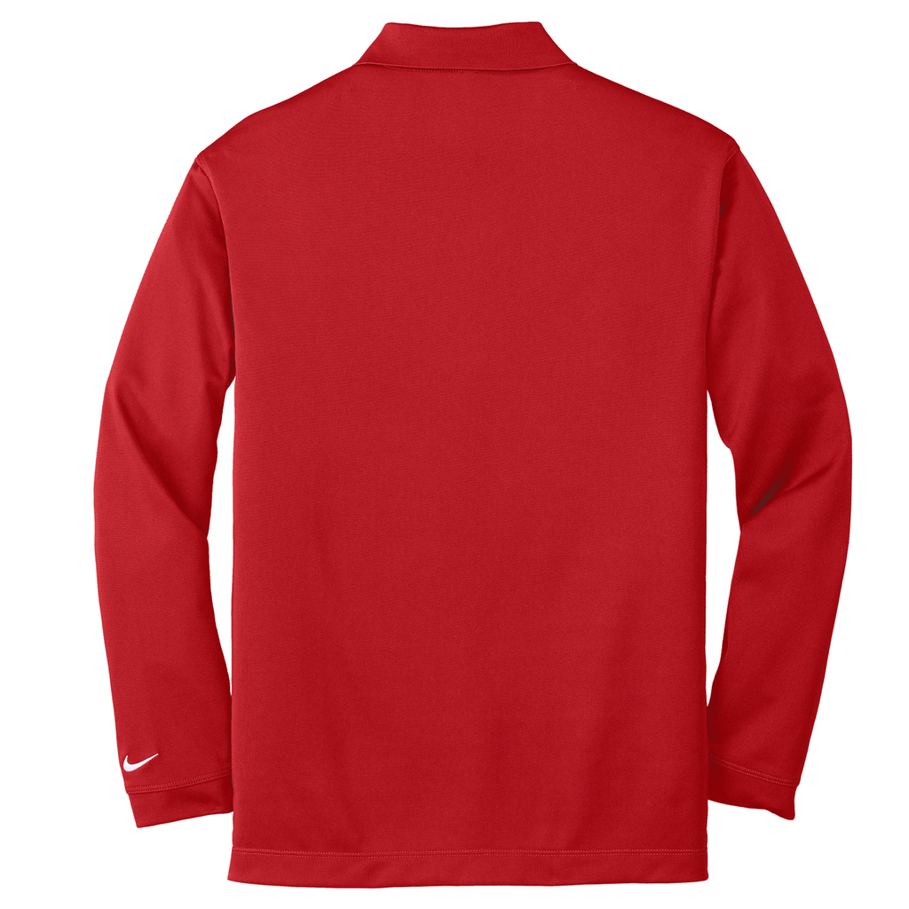 Nike Men's Varsity Red Dri-FIT Long Sleeve Stretch Tech Polo