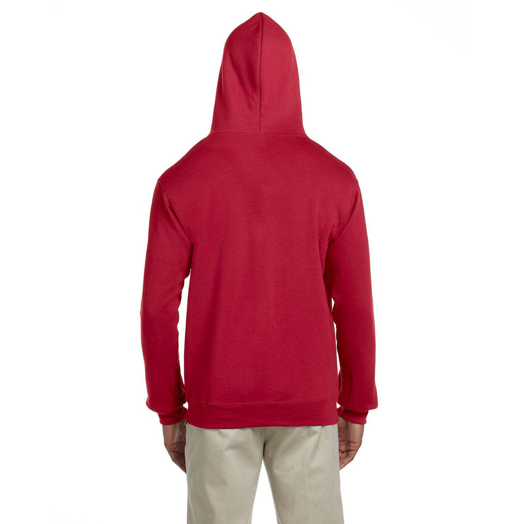 Jerzees Men's True Red 9.5 Oz. Super Sweats Nublend Fleece Full-Zip Hood