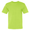 Bayside Men's Lime Green USA-Made 100% Cotton Short Sleeve T-Shirt