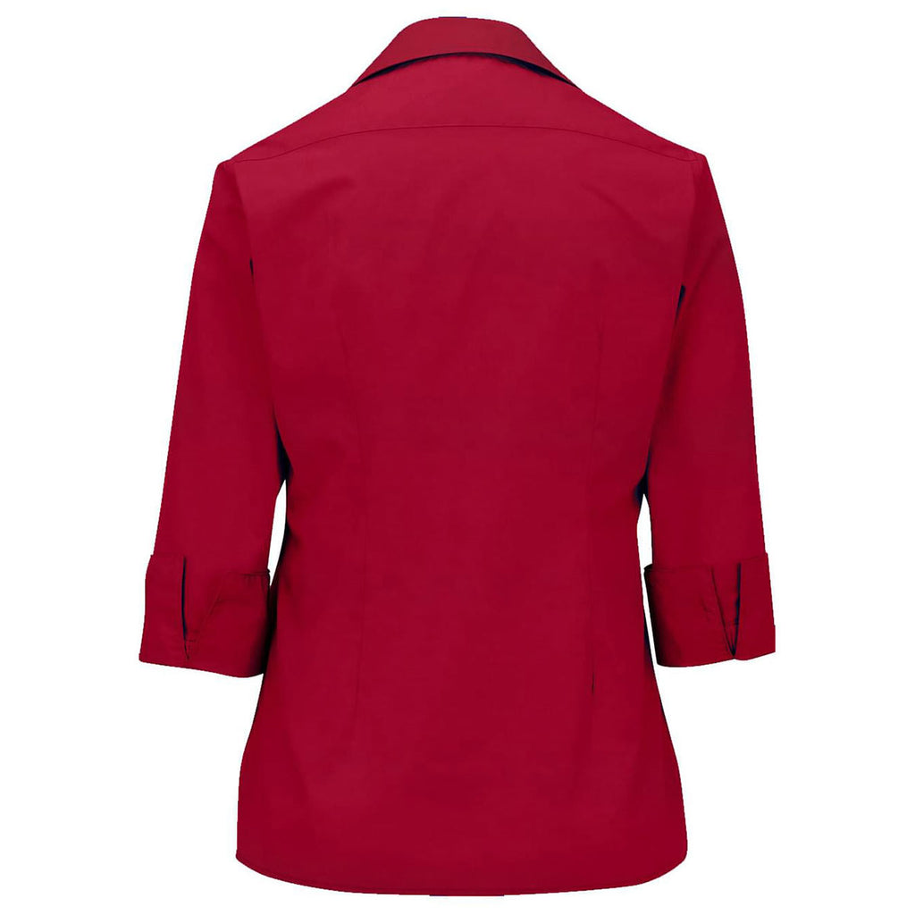 Edwards Women's Red Lightweight Poplin Shirt