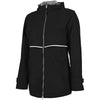 Charles River Women's Black/Reflective New Englander Rain Jacket