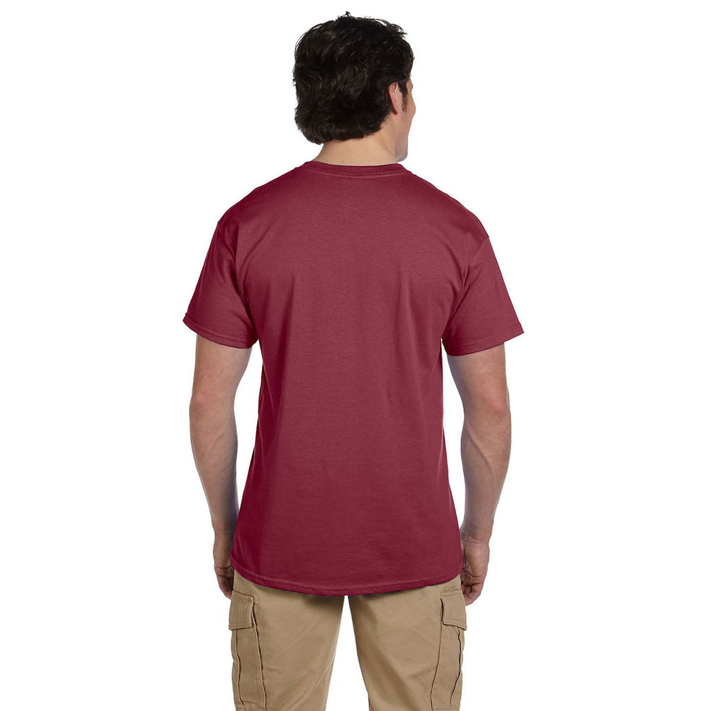 Hanes Men's Heather Red 5.2 oz. 50/50 EcoSmart T-Shirt