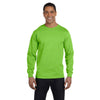 Hanes Men's Lime 6.1 oz Long-Sleeve Beefy-T