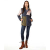 Charles River Women's Navy/Rose Gold/Olive Color Blocked New Englander Rain Jacket