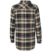 Burnside Women's Dark Khaki Yarn-Dyed Long Sleeve Flannel Shirt