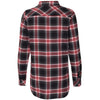 Burnside Women's Red Yarn-Dyed Long Sleeve Flannel Shirt