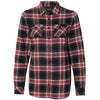 Burnside Women's Red Yarn-Dyed Long Sleeve Flannel Shirt