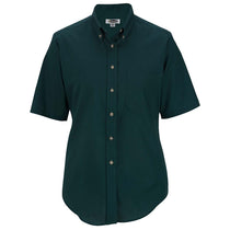 Edwards Women's Dark Teal Easy Care Short Sleeve Poplin Shirt