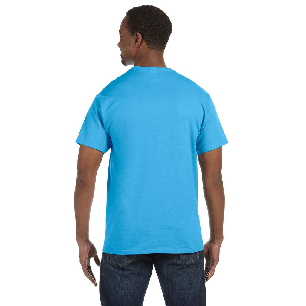 Hanes Unisex Aquatic Blue Authentic T-Shirt