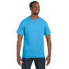 Hanes Unisex Aquatic Blue Authentic T-Shirt