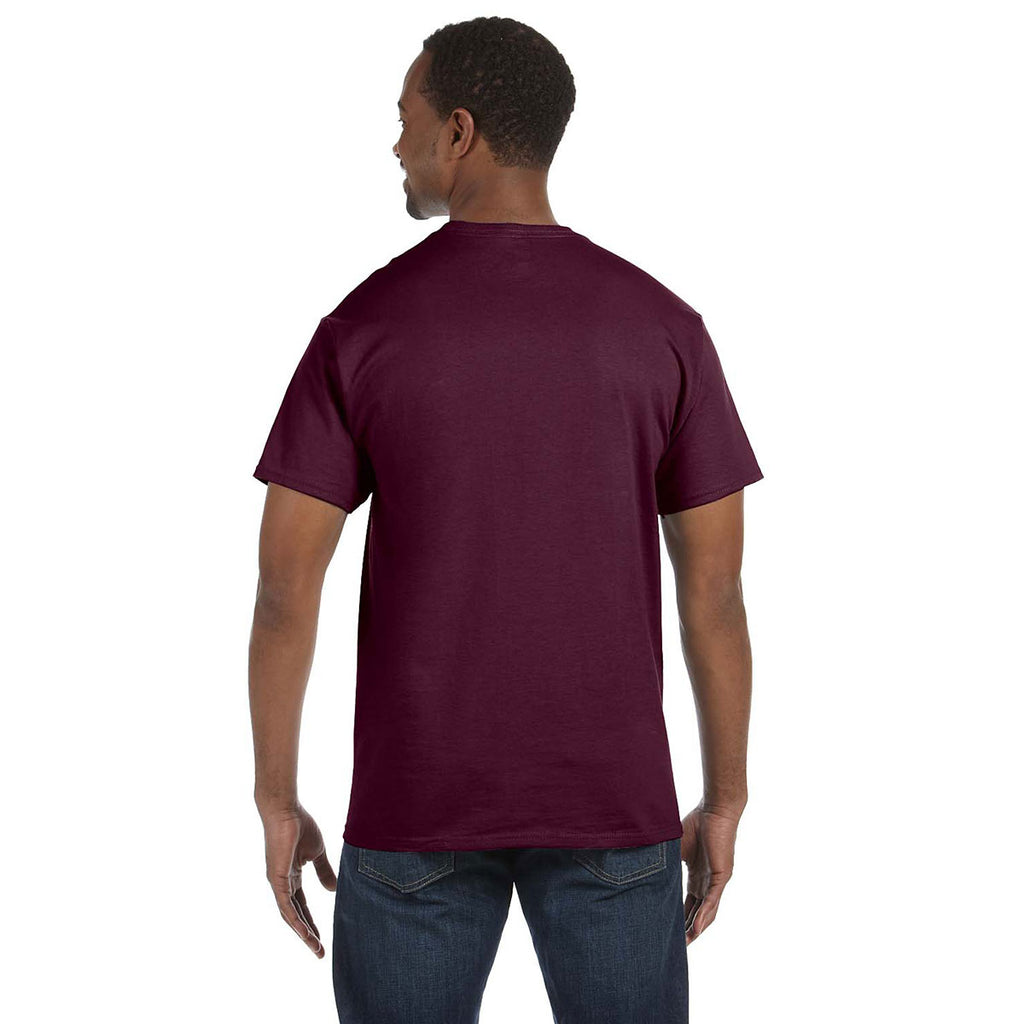 Hanes Unisex Maroon Authentic T-Shirt