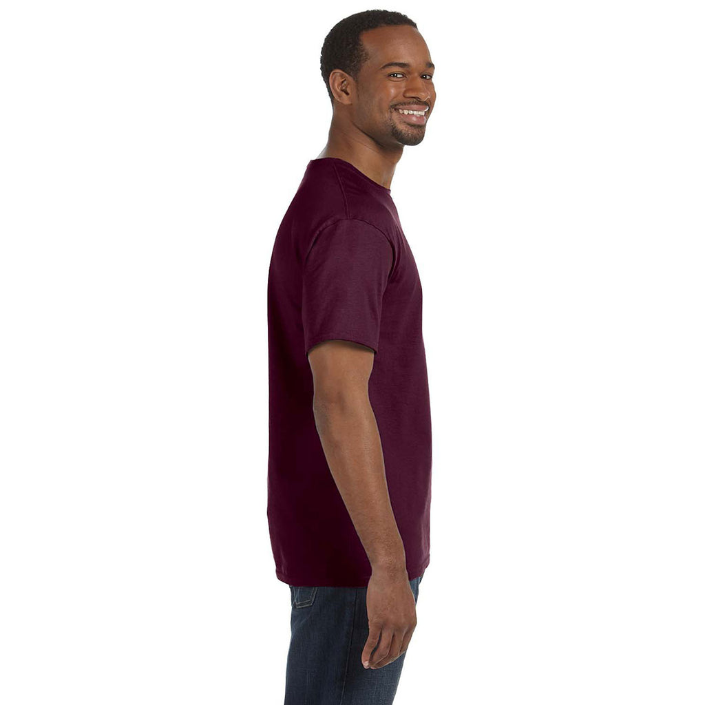 Hanes Unisex Maroon Authentic T-Shirt