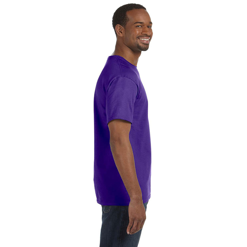 Hanes Men's Purple 6.1 oz. Tagless T-Shirt