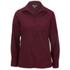 Edwards Women's Burgundy Lightweight Open Neck Poplin Blouse