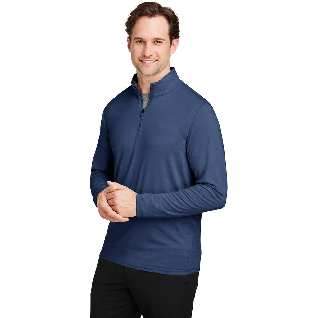 Puma Golf Men's Navy Blazer Heather Cloudspun Quarter Zip