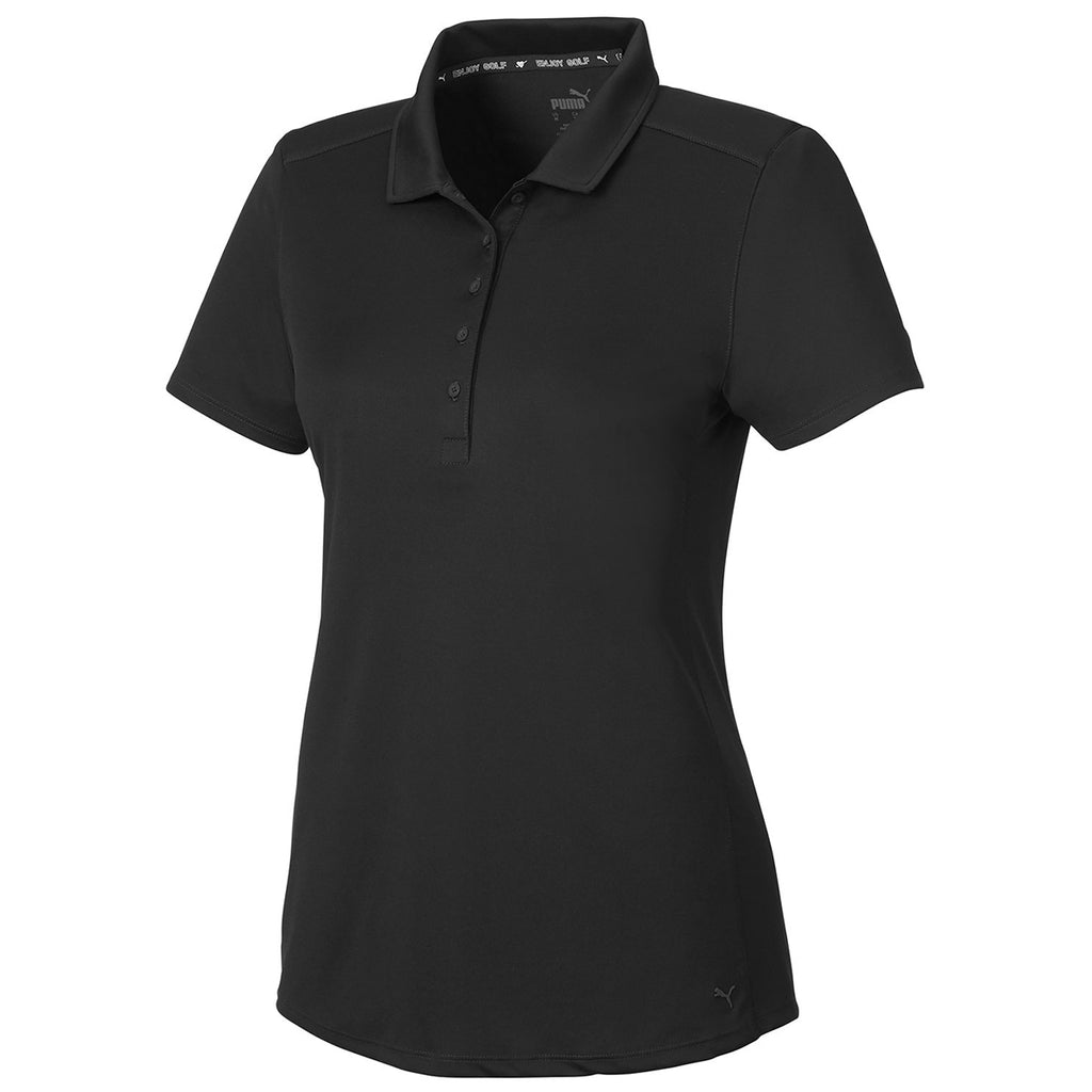 Puma Golf Women's Puma Black Gamer Golf Polo