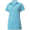 Puma Golf Women's Dusty Aqua Heather Cloudspun Coast Polo