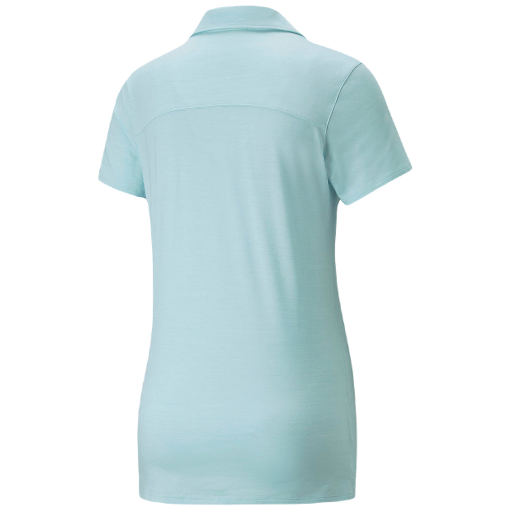 Puma Golf Women's Light Aqua Heather Cloudspun Coast Polo