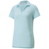 Puma Golf Women's Light Aqua Heather Cloudspun Coast Polo