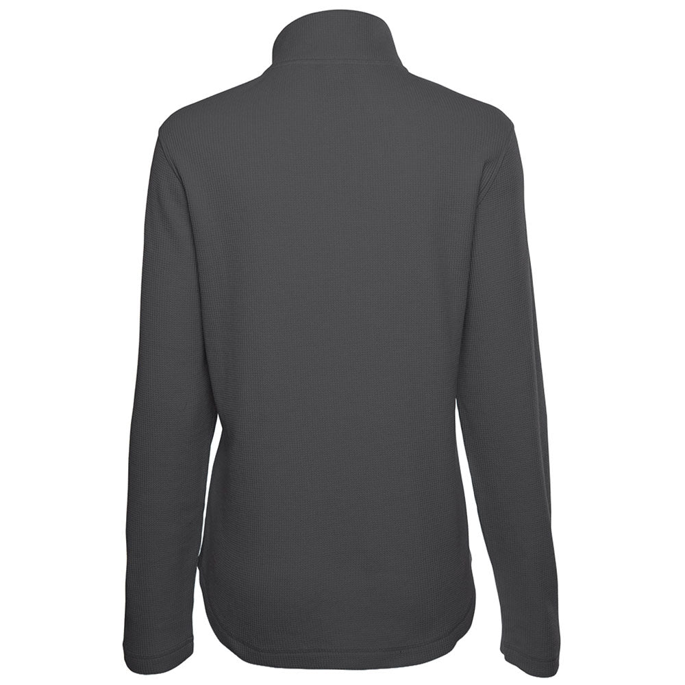 Charles River Women's Charcoal Waffle Quarter Zip Pullover