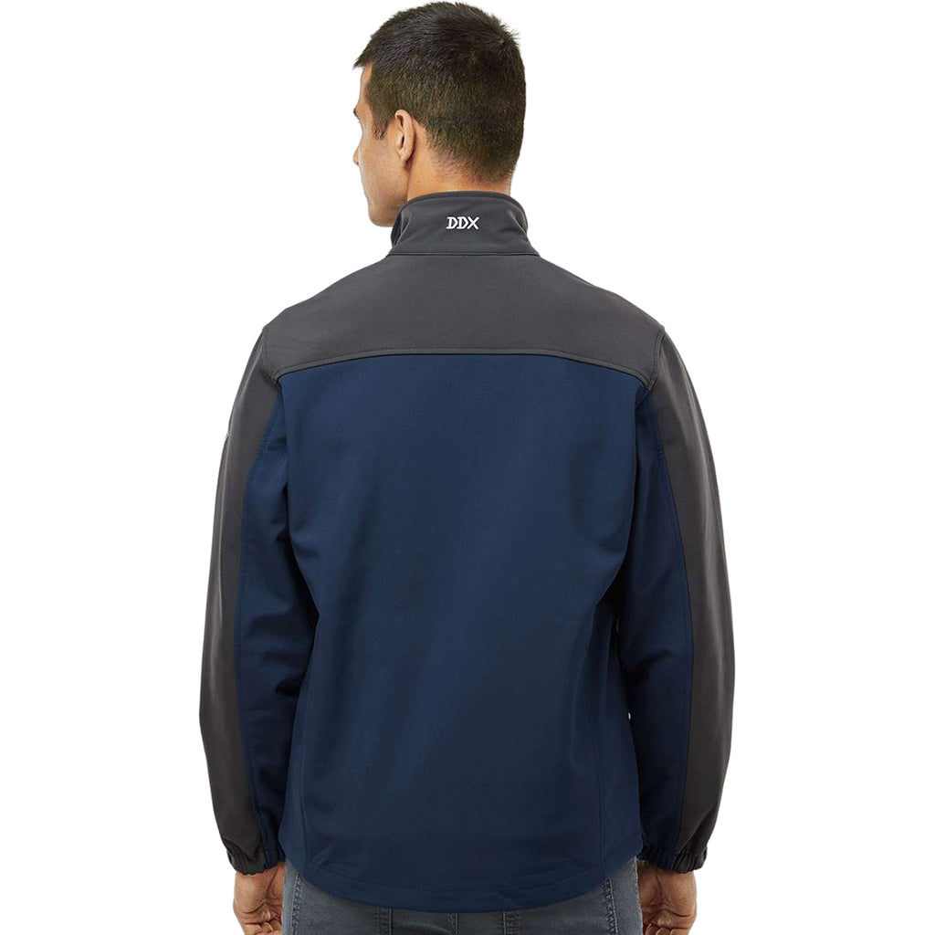 Dri Duck Men's Deep Blue/Charcoal Motion Soft Shell Jacket