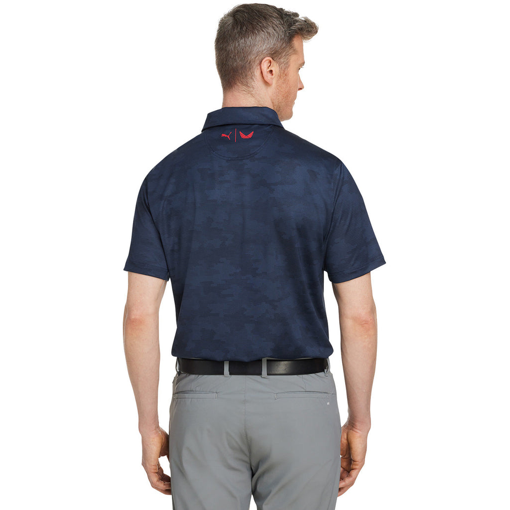 Puma Golf Men's Navy Blazer Volition Camo Cover Polo