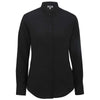 Edwards Women's Black Batiste Banded Collar Shirt