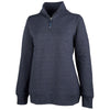 Charles River Women's Heather Navy Crosswind Quarter Zip Sweatshirt