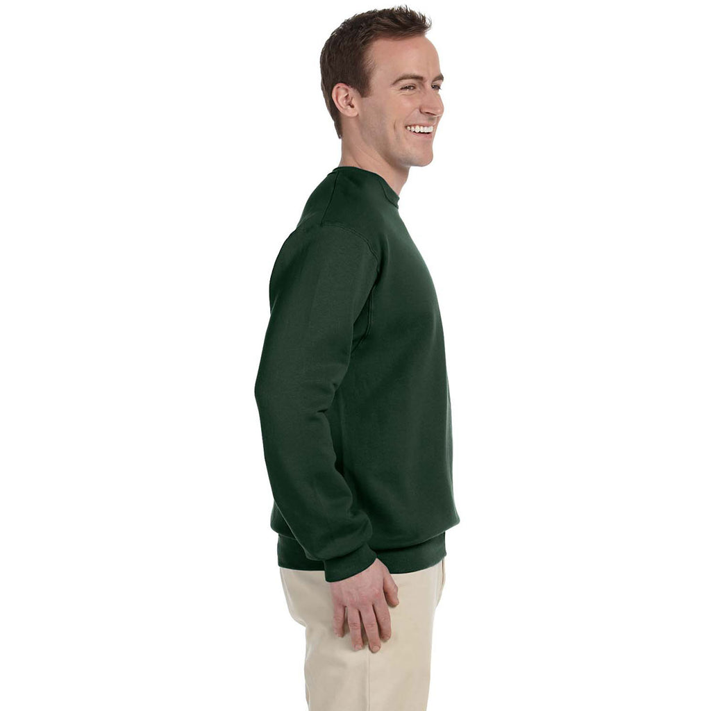 Jerzees Men's Forest Green 8 Oz. Nublend Fleece Crew