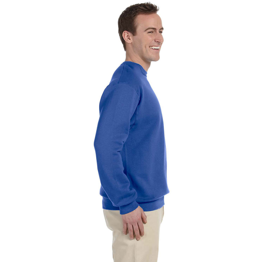 Jerzees Men's Royal 8 Oz. Nublend Fleece Crew