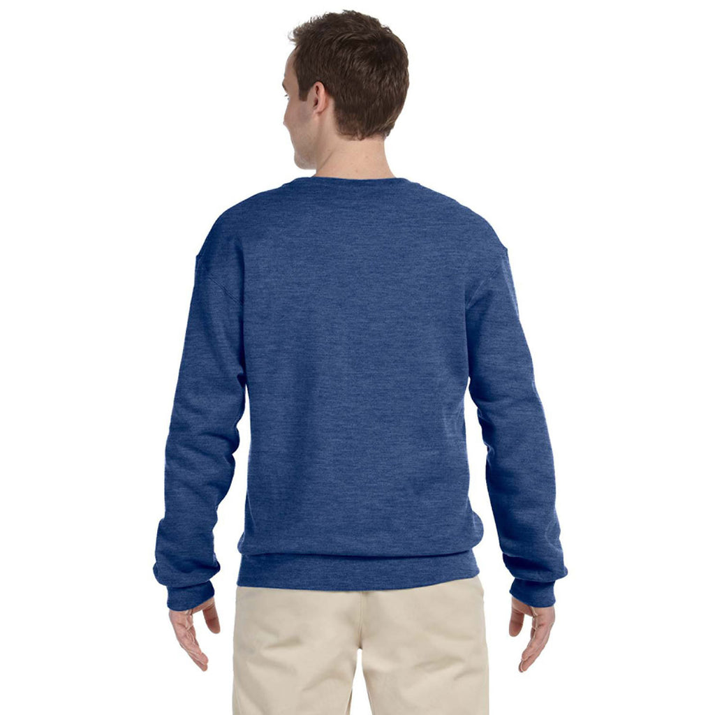 Jerzees Men's Vintage Heather Blue 8 Oz. Nublend Fleece Crew