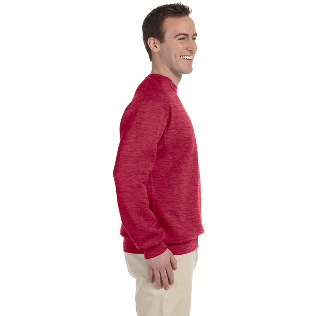 Jerzees Men's Vintage Heather Red 8 Oz. Nublend Fleece Crew